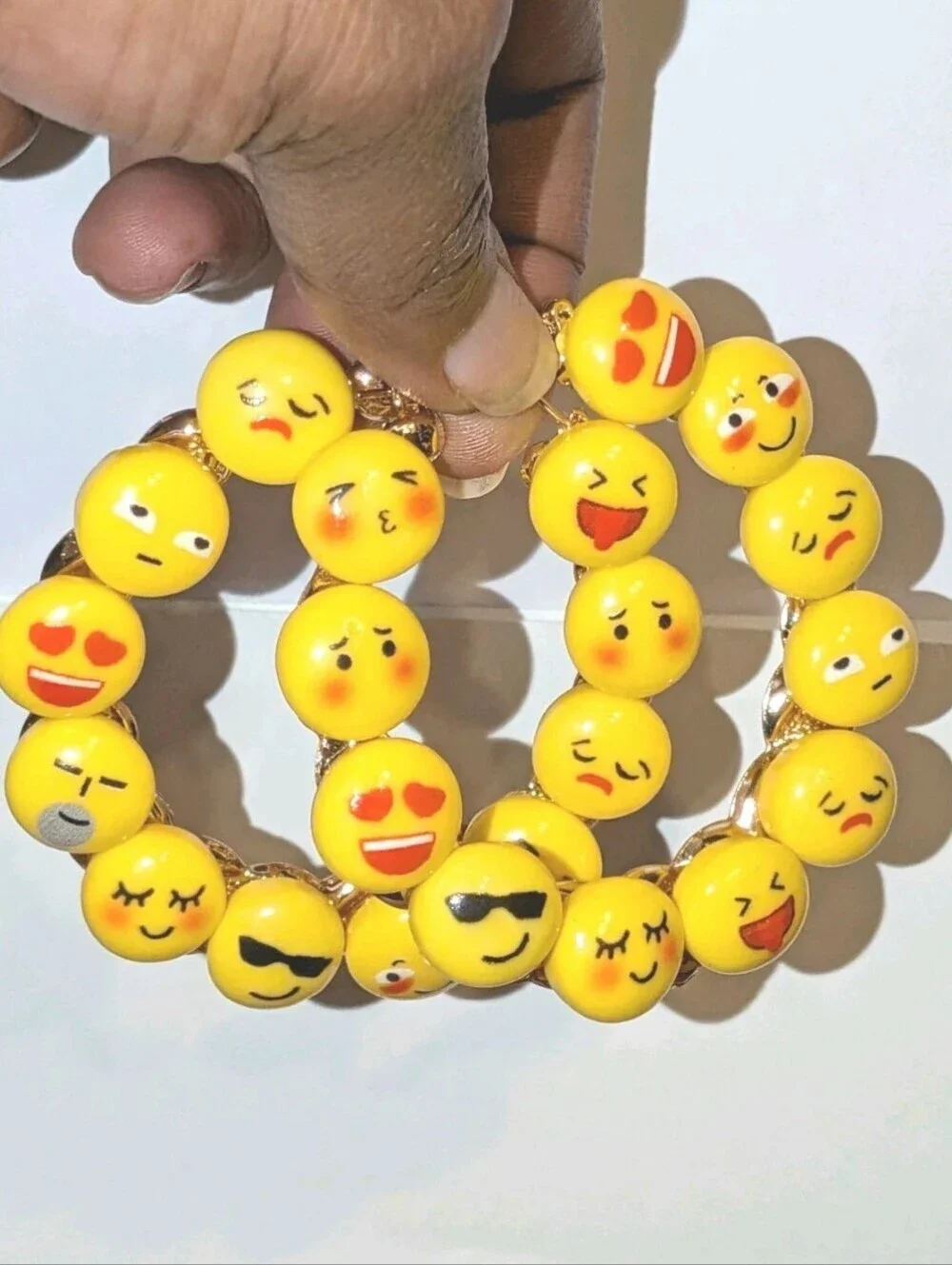 The Emoji Queen-Hand Crafted Colorful Large Hoop Earrings